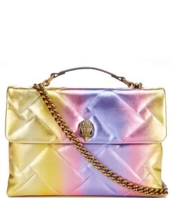 Kurt Geiger London Large Kensington Pastel Rainbow Ombre Shoulder Bag