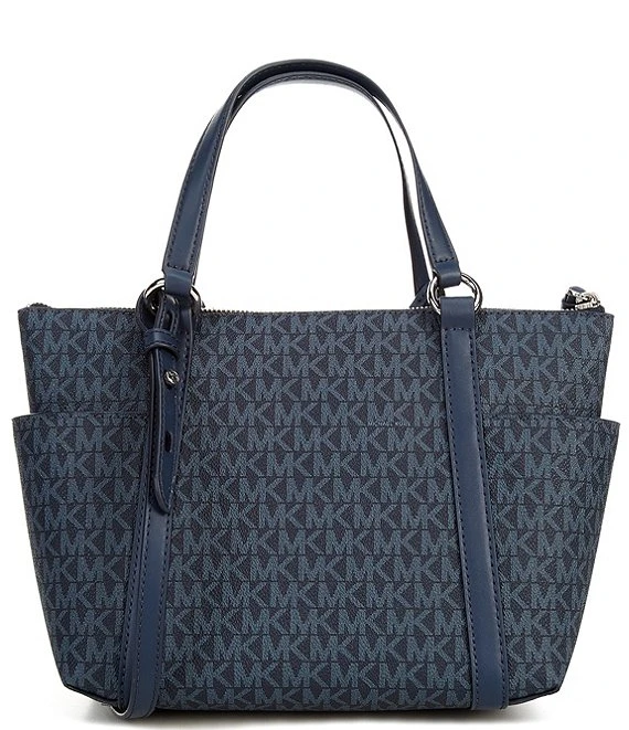 Michael Kors Sullivan Signature Logo Small Convertible Top Zip Tote Bag 2 Michael Kors Sullivan Signature Logo Small Convertible Top Zip Tote Bag - Afbeelding 2