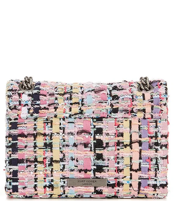 Kurt Geiger London Mini Kensington Tweed Love Heart Crystals Crossbody Bag 3 Kurt Geiger London Mini Kensington Tweed Love Heart Crystals Crossbody Bag - Afbeelding 3