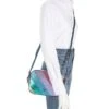 Kurt Geiger London Kensington Metallic Pastel Rainbow Stripe Camera Crossbody Bag