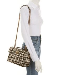 Kurt Geiger London Large Kensington Houndstooth Studs Shoulder Bag