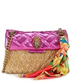 Kurt Geiger London Raffia Mini Kensington Crossbody Bag