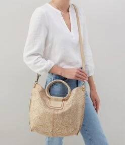 HOBO Sheila Gold Leaf Grain Leather Tote Bag -Kurt Geiger Shop 00000000 zi 7263c38d a846 468d 8989 327f257331a1 03 ai