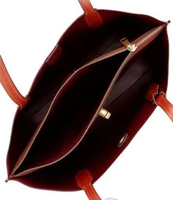 COACH Signature Logo Willow Canvas And Leather Tote Bag