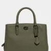 COACH Polished Pebble Leather Brooke Carryall Tote Bag