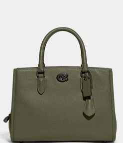 COACH Polished Pebble Leather Brooke Carryall Tote Bag