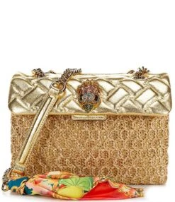 Kurt Geiger London Raffia Kensington Shoulder Bag