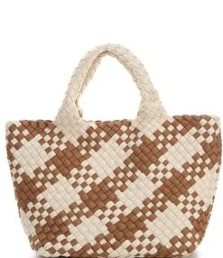 Antonio Melani Small Woven Checkered Neoprene Tote Bag -Kurt Geiger Shop 00000000 zi 76f4add9 af9c 4316 843c bd9f8fa417ae