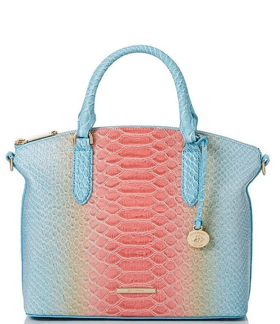 BRAHMIN Volute Collection Duxbury Daylily Leather Satchel Bag 4 BRAHMIN Volute Collection Duxbury Daylily Leather Satchel Bag - Afbeelding 4