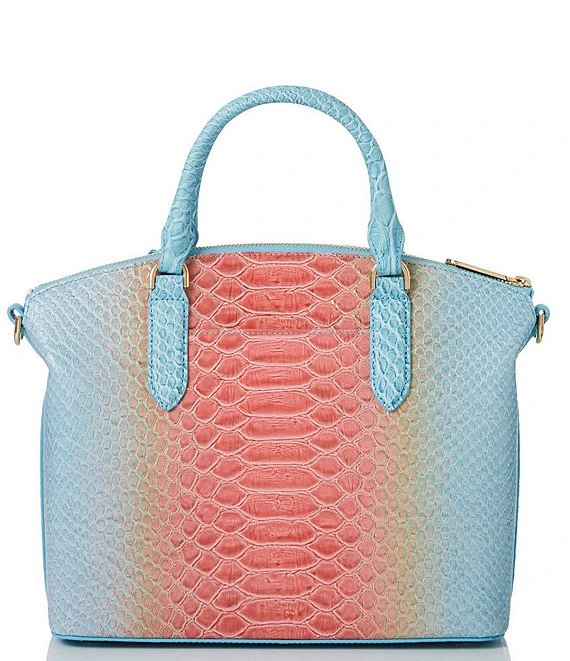 BRAHMIN Volute Collection Duxbury Daylily Leather Satchel Bag 3 BRAHMIN Volute Collection Duxbury Daylily Leather Satchel Bag - Afbeelding 3