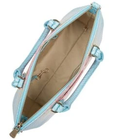 BRAHMIN Volute Collection Duxbury Daylily Leather Satchel Bag