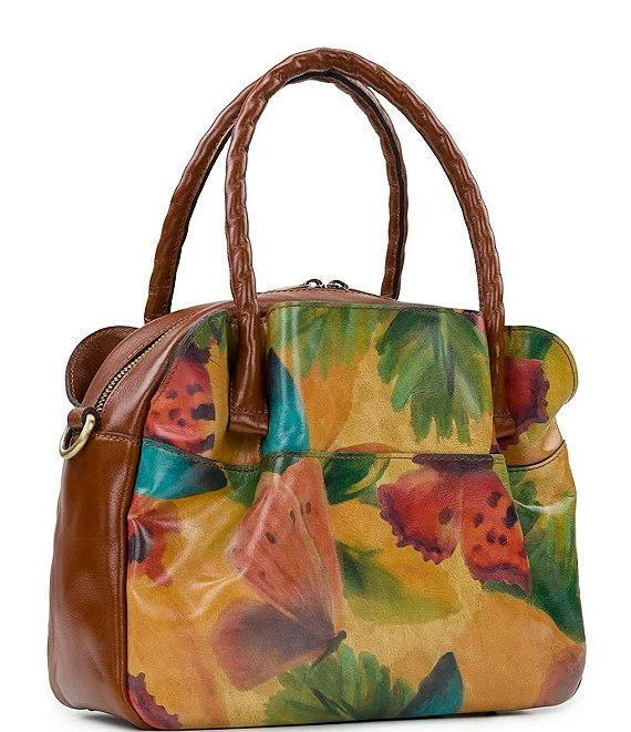 Patricia Nash Watercolor Butterfly Ashford Crossbody Satchel Bag 3 Patricia Nash Watercolor Butterfly Ashford Crossbody Satchel Bag - Afbeelding 3