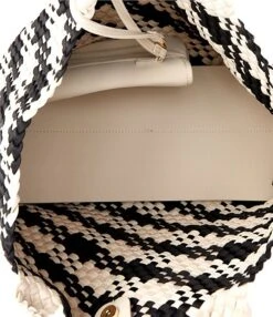 Antonio Melani Large Checkered Neoprene Woven Tote Bag