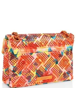 Kurt Geiger London Floral Quilted Stone Fabric Mini Kensington Shoulder Bag