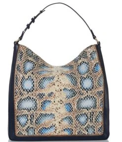 BRAHMIN Delahaye Collection Isabella Deep Azure Shoulder Bag