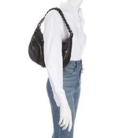 REBECCA MINKOFF Julian Croissant Black Croco Shoulder Bag -Kurt Geiger Shop 00000000 zi 85265221 ea2b 492d 9630 6cf301311a43 03 ai