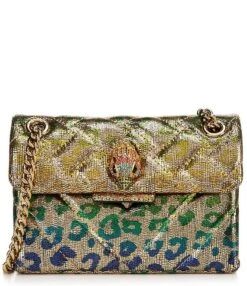 Kurt Geiger London Mini Kensington Shiny Leopard Crossbody Bag