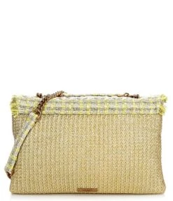 Kurt Geiger London Raffia XXL Kensington Shoulder Bag
