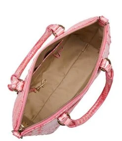 BRAHMIN Melbourne Collection Duxbury Pink Punch Satchel Bag