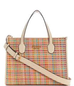 Guess Silvana Multicolor Woven Straw Two Compartment Tote Bag -Kurt Geiger Shop 00000000 zi 900f9785 0c25 4b33 90c9 5a94cd6e13d8