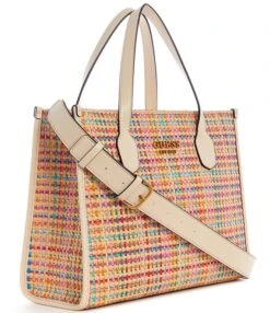 Guess Silvana Multicolor Woven Straw Two Compartment Tote Bag -Kurt Geiger Shop 00000000 zi 900f9785 0c25 4b33 90c9 5a94cd6e13d8 03 ai