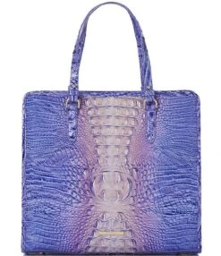 BRAHMIN Ombre Melbourne Collection Tia Very Peri Satchel Bag