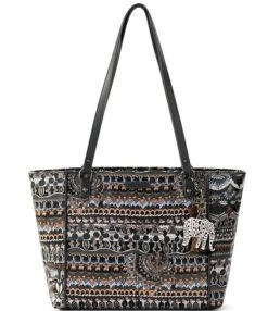 Sakroots Artist Circle One World Coated Canvas Tote Bag