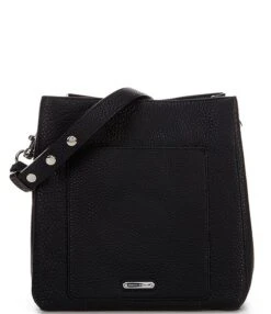 REBECCA MINKOFF Darren Leather Pin Studded Shoulder Bag