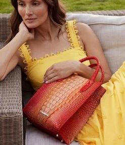 BRAHMIN Ombre Melbourne Collection Moira Infusion Tote Bag