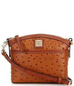 Dooney & Bourke Ostrich Collection Domed Crossbody Bag