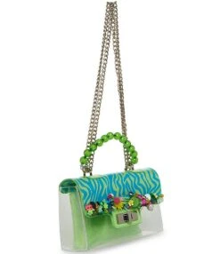 Betsey Johnson Floral Ornamented Colorblock Stripe Clear Crossbody Bag -Kurt Geiger Shop 00000000 zi 9b3a7b4a 67b8 4e35 82f0 b1a3ca40fc26 03 ai