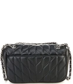 KARL LAGERFELD PARIS Agyness Quilted Leather Celestial Charm Chain Strap Crossbody Bag