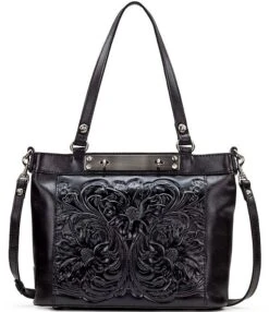 Patricia Nash Arden Floral Embossed Leather Tote Bag