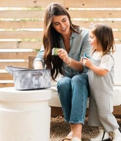 Petunia Pickle Bottom Train Case - Smoke Swirl