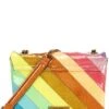 Kurt Geiger London Medium Glitter Rainbow Stripe Crossbody Bag