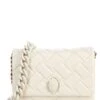 Kurt Geiger London Kensington Drench Mini Flap Quilted Leather Crossbody Bag
