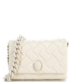 Kurt Geiger London Kensington Drench Mini Flap Quilted Leather Crossbody Bag