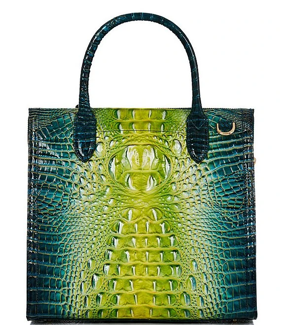 BRAHMIN Ombre Melbourne Collection Caroline Zesty Green Ombre Satchel Bag 4 BRAHMIN Ombre Melbourne Collection Caroline Zesty Green Ombre Satchel Bag - Afbeelding 4