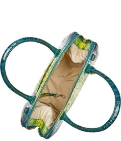 BRAHMIN Ombre Melbourne Collection Caroline Zesty Green Ombre Satchel Bag