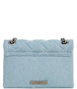 Kurt Geiger London Mini Kensington Crystal Denim Crossbody Bag