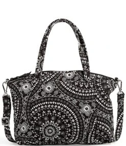 Vera Bradley Bandana Print Pleated Multi-Strap Satchel Bag