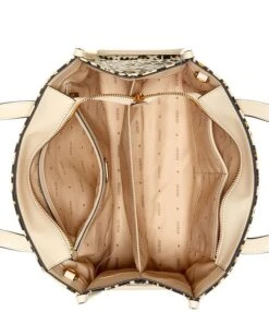 Guess Izzy Leopard Print Tote Bag