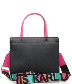 KARL LAGERFELD PARIS Maybelle Karl & Rabbit Logo Satchel Bag -Kurt Geiger Shop 00000000 zi ac316812 d6d9 4f74 ba56 a92f4baf13b7 01 ai