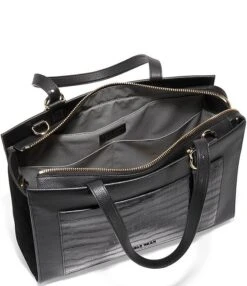 Cole Haan 3-in-1 Crocodile-Embossed Leather Tote Bag