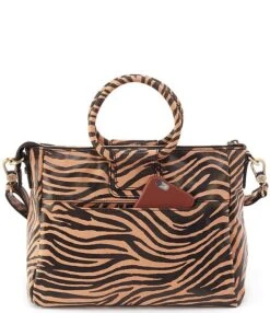 HOBO Sheila Medium Zebra Stripe Satchel Bag