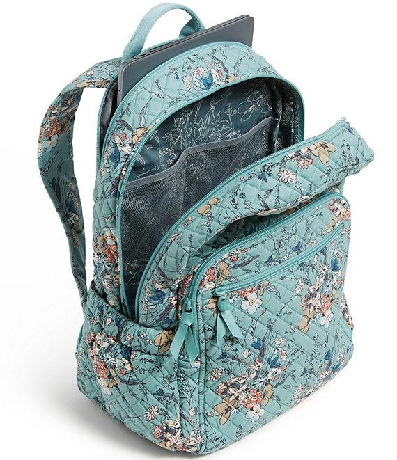 Vera Bradley Iconic Campus Sunlit Garden Sage Backpack 3 Vera Bradley Iconic Campus Sunlit Garden Sage Backpack - Afbeelding 3