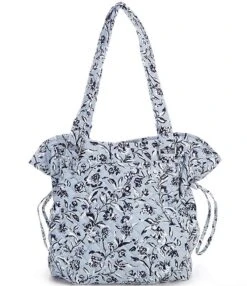 Vera Bradley Glenna Perennials Gray Tote Bag