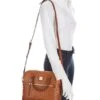 Dooney & Bourke Ostrich Collection Domed Zip Satchel Bag
