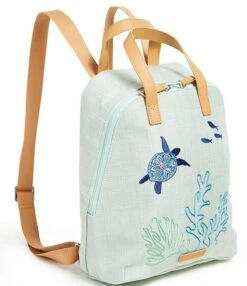 Vera Bradley Turtle Dream Straw Mini Totepack