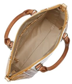 BRAHMIN Dune Alamosa Collection Large Duxbury Satchel Bag